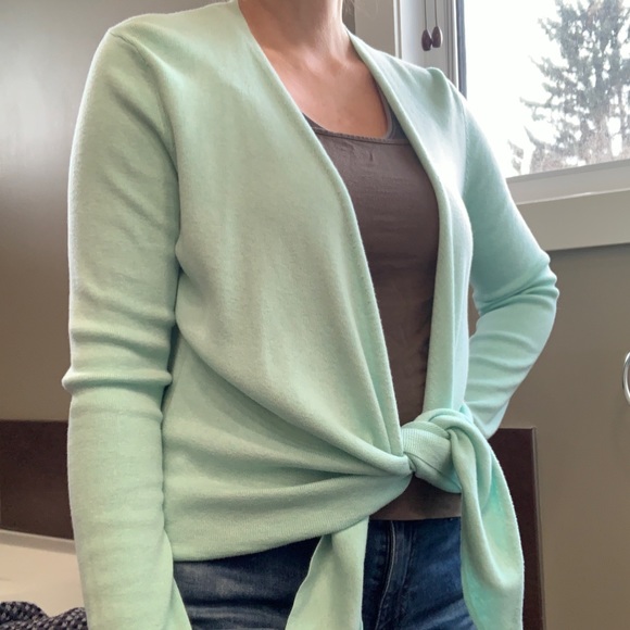Nic + Zoe mint green wraparound cardigan - Picture 1 of 10